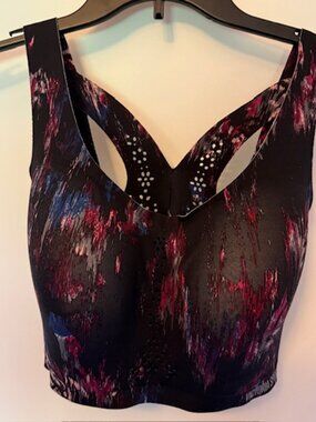 Victorias Secret SPORT Angel Max Splatter Patterned Sports Bra Size 34DDD